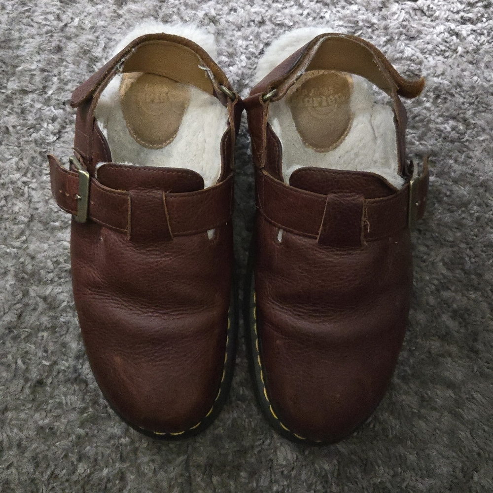 Dr. Martens Brown Leather Unisex Clogs - Jorge